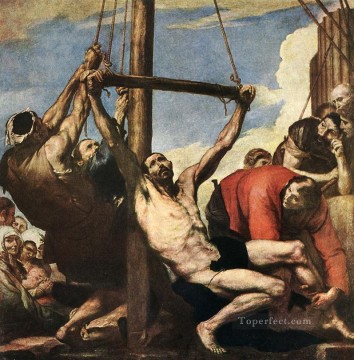 ジュセペ・デ・リベラ Painting - 聖バーソロミューの殉教 テネブリズム ジュセペ・デ・リベラ